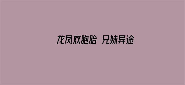 龙凤双胞胎 兄妹异途